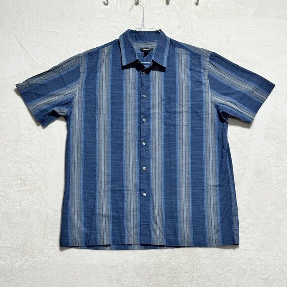 Van Heusen Fit Blue Dress Shirt Short Sleeve Mens Large 16-16.5 - Picture 1 of 10